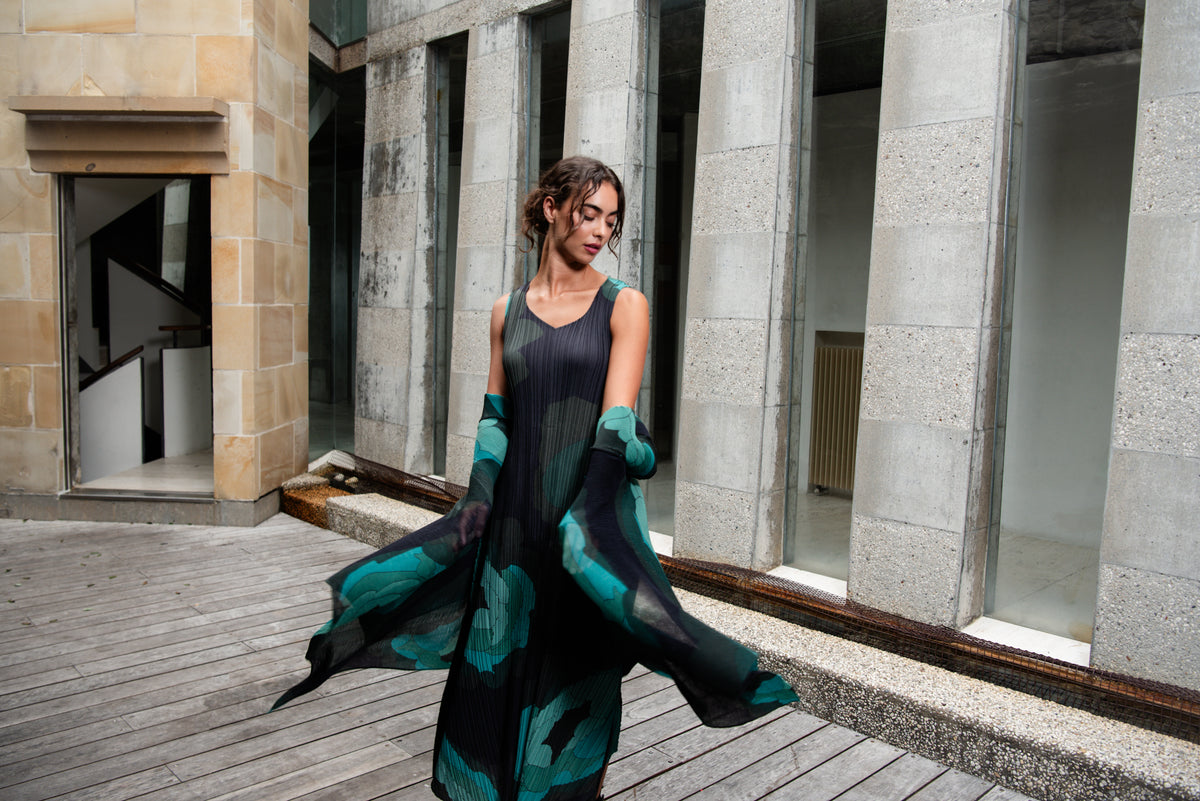 Alquema | Long Estrella Dress / Forest Rose