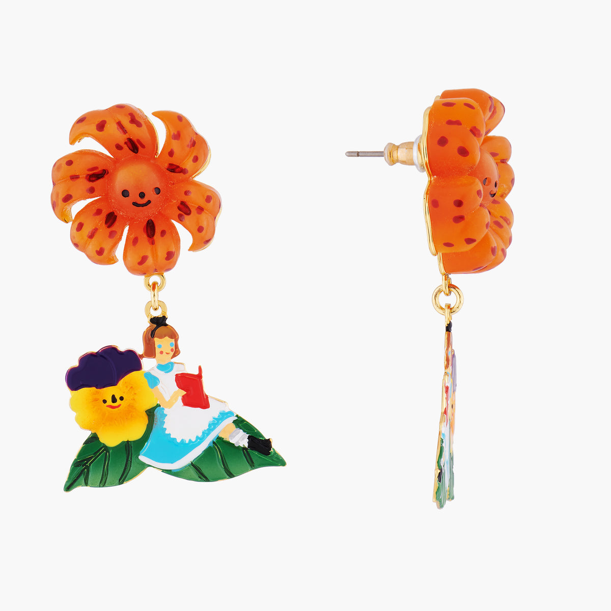Alice Reading A Book Earrings | AMAL1011
