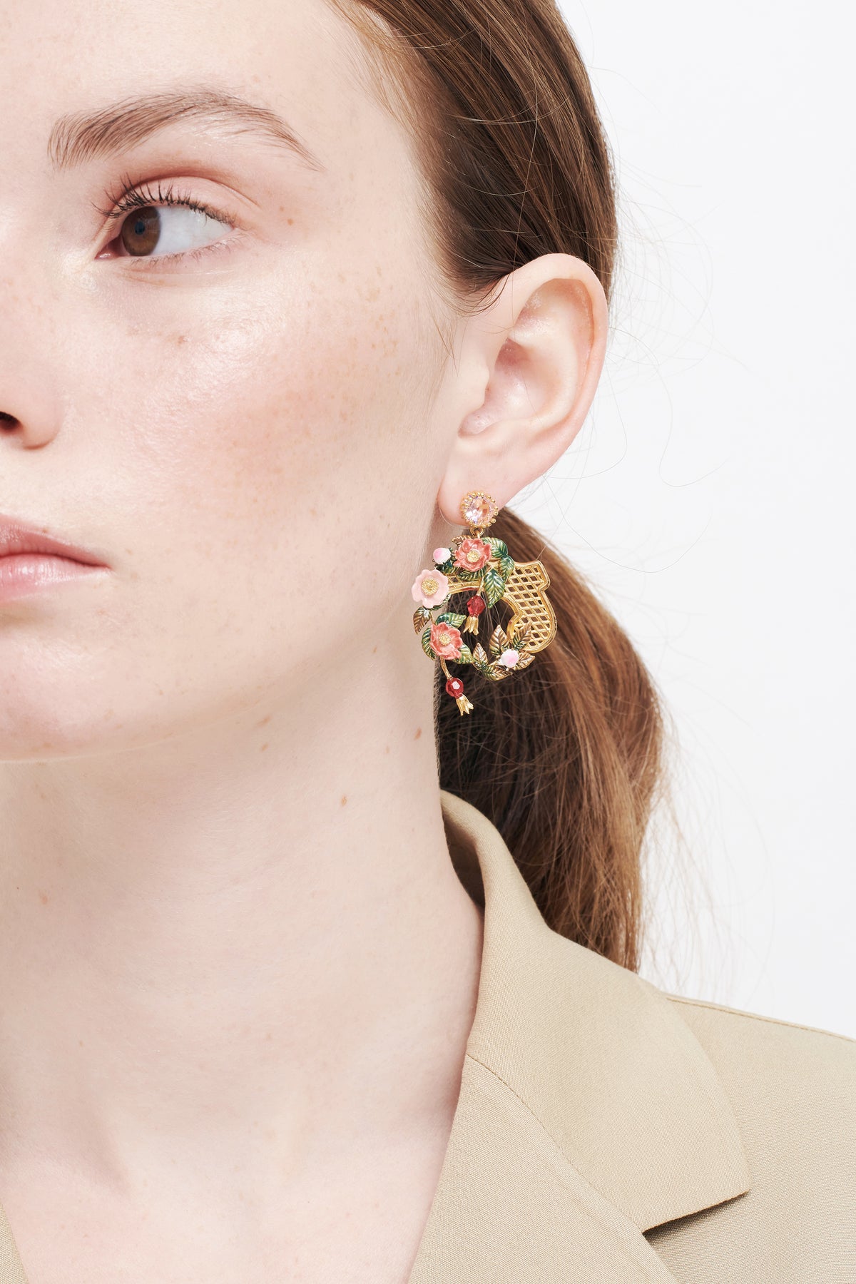 Rose Bush On Trellis Earrings | AMAR1021