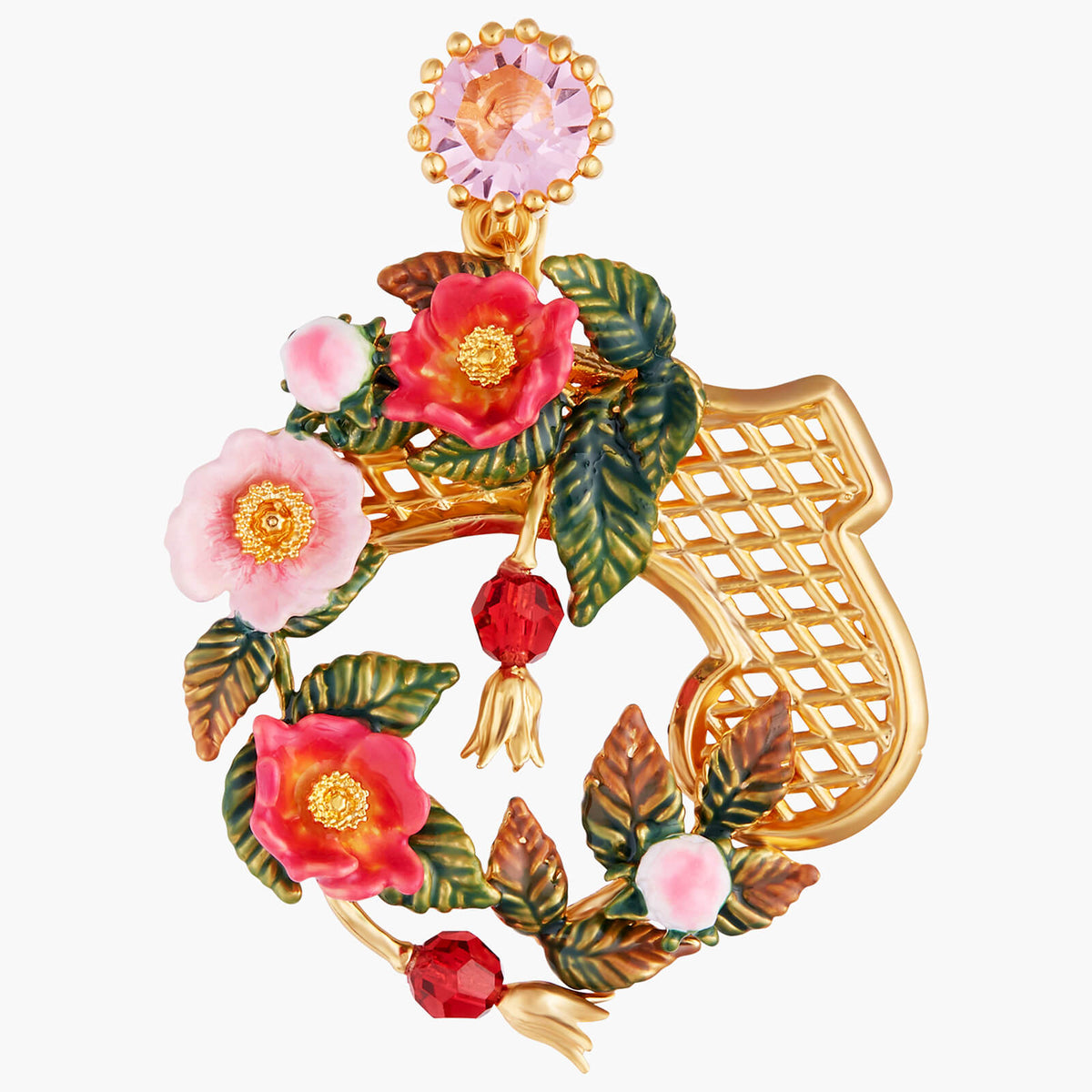 Rose Bush On Trellis Earrings | AMAR1021