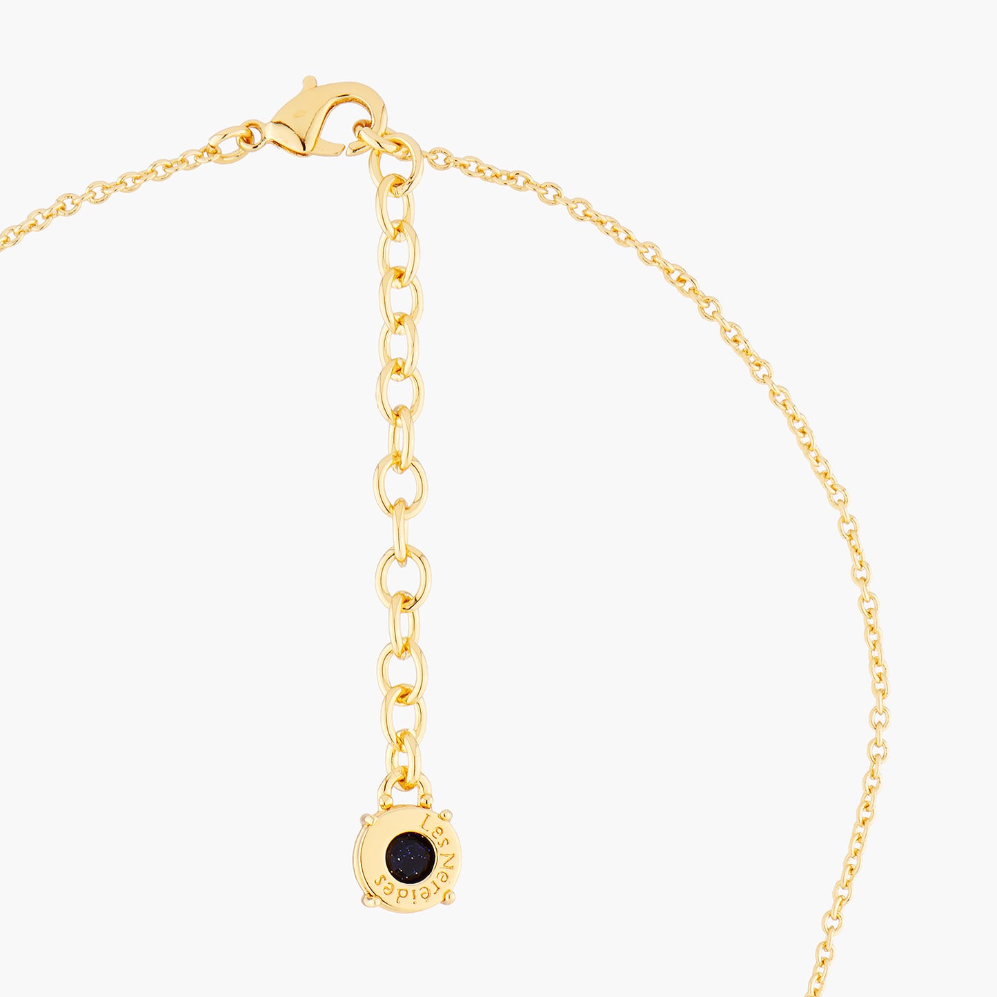 Deep Sparkling Blue Round Stone La Diamantine Pendant Necklace