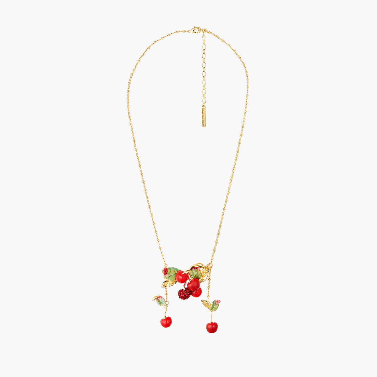 Cherries And Leave Statement Necklace | ANCE3011