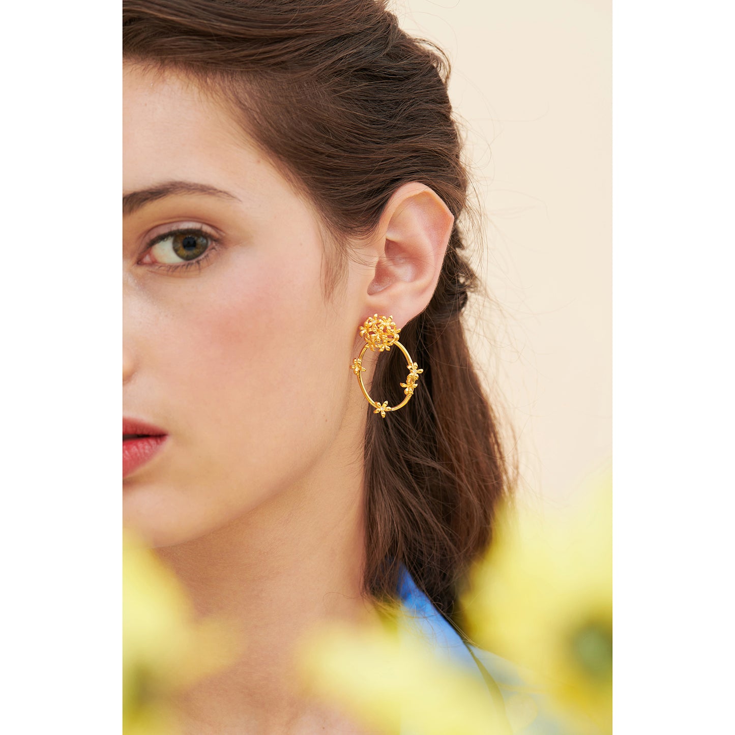 Star Jasmine Hoop Earrings | ANJA1041
