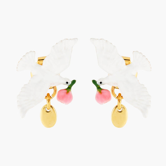 Peony And Dove Earrings | ANLA1051