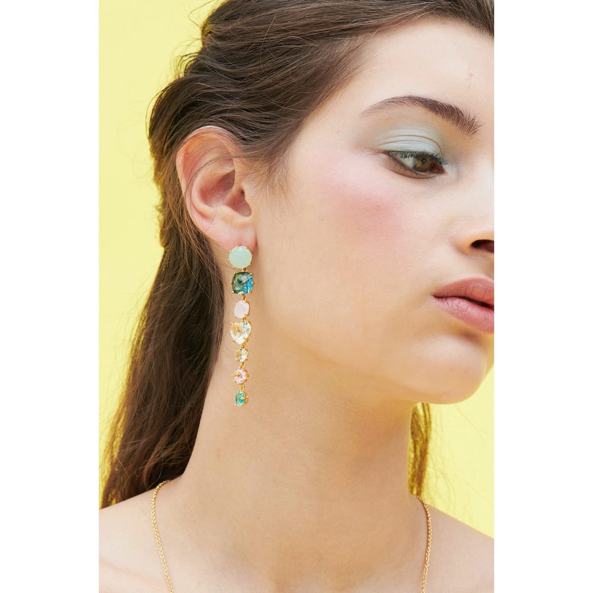 La Diamantine Acqua Azzurra 7 Stones Earrings | ANLD121/1