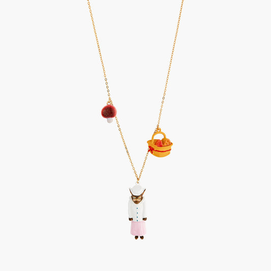 Big Bad Wolf Mushroom And Cheese Pieces Necklace | ANNA3021