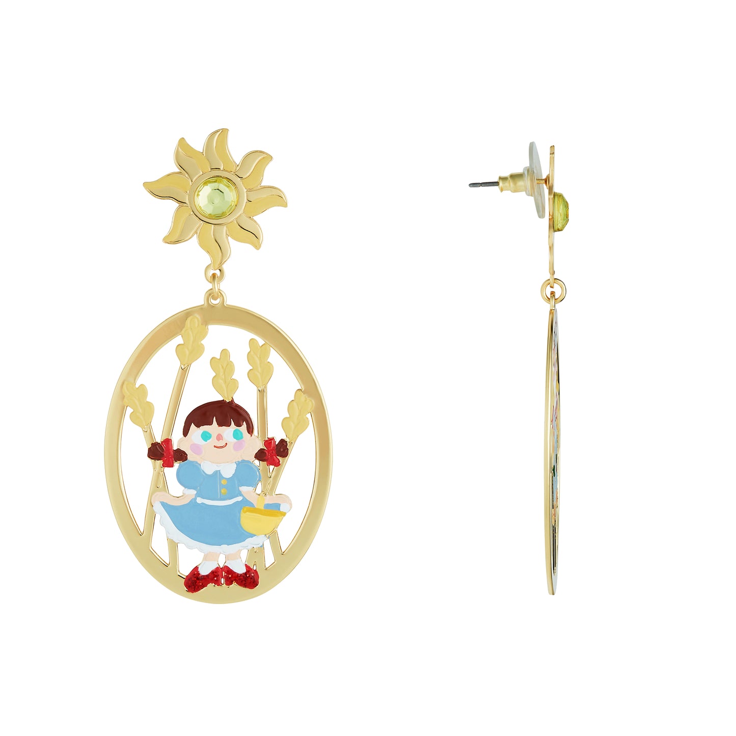 Theé Toto & Dorothy Dorothy And Theé Scarecrow Asymmetrical Earrings