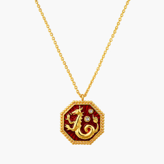 Dragon Zodiac Sign Pendant Necklace | ANZA3051
