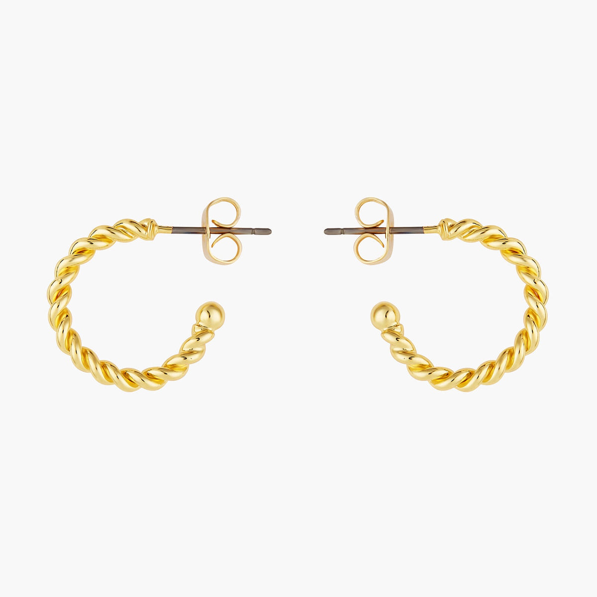 Twisted Hoops Post Earrings | AOCH1031