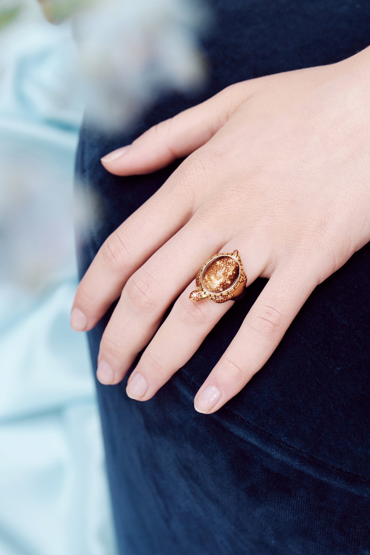 Speckled Shell Turtle Cocktail Ring | AOGL6031