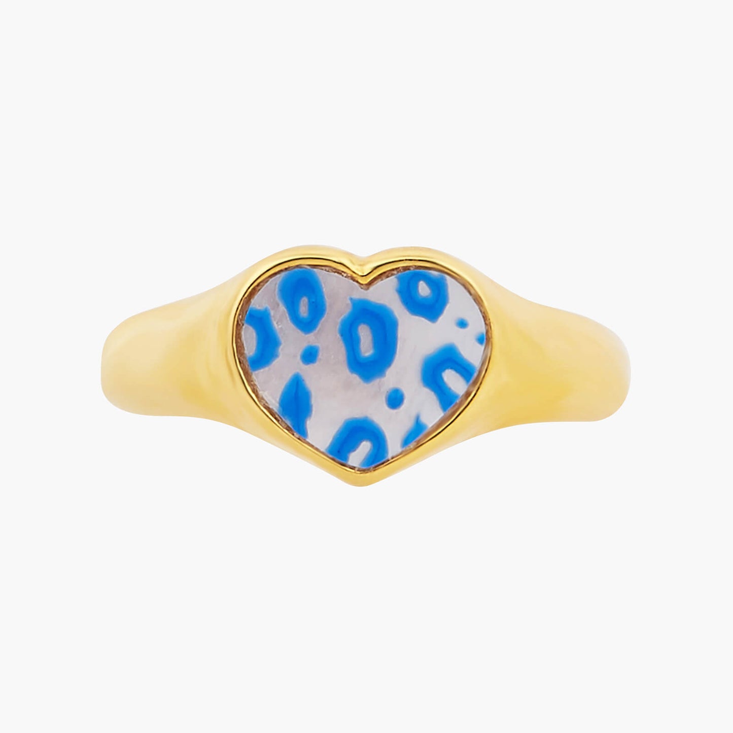 Mother Of Pearl Heart Cocktail Ring
