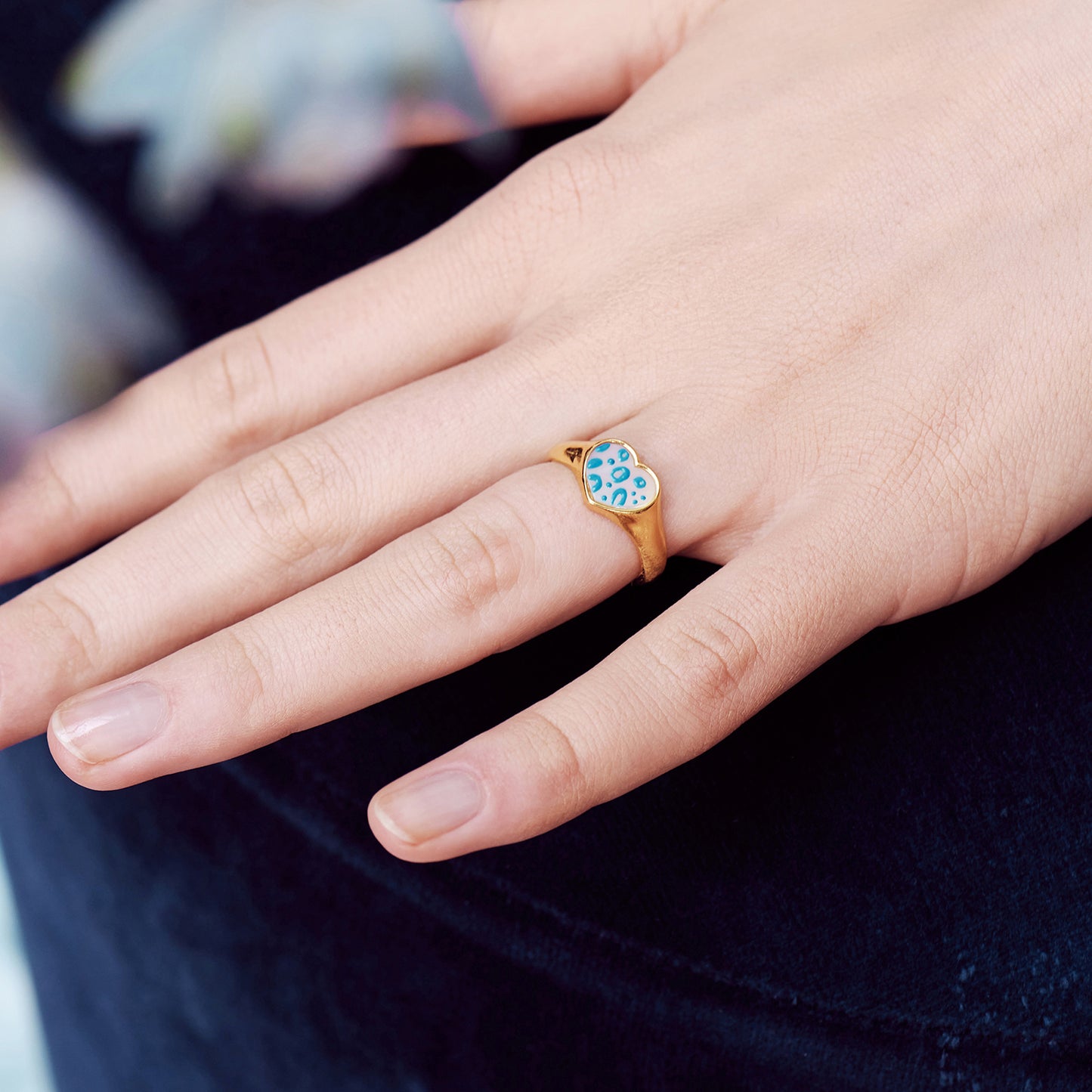 Mother Of Pearl Heart Cocktail Ring | AOGL6041