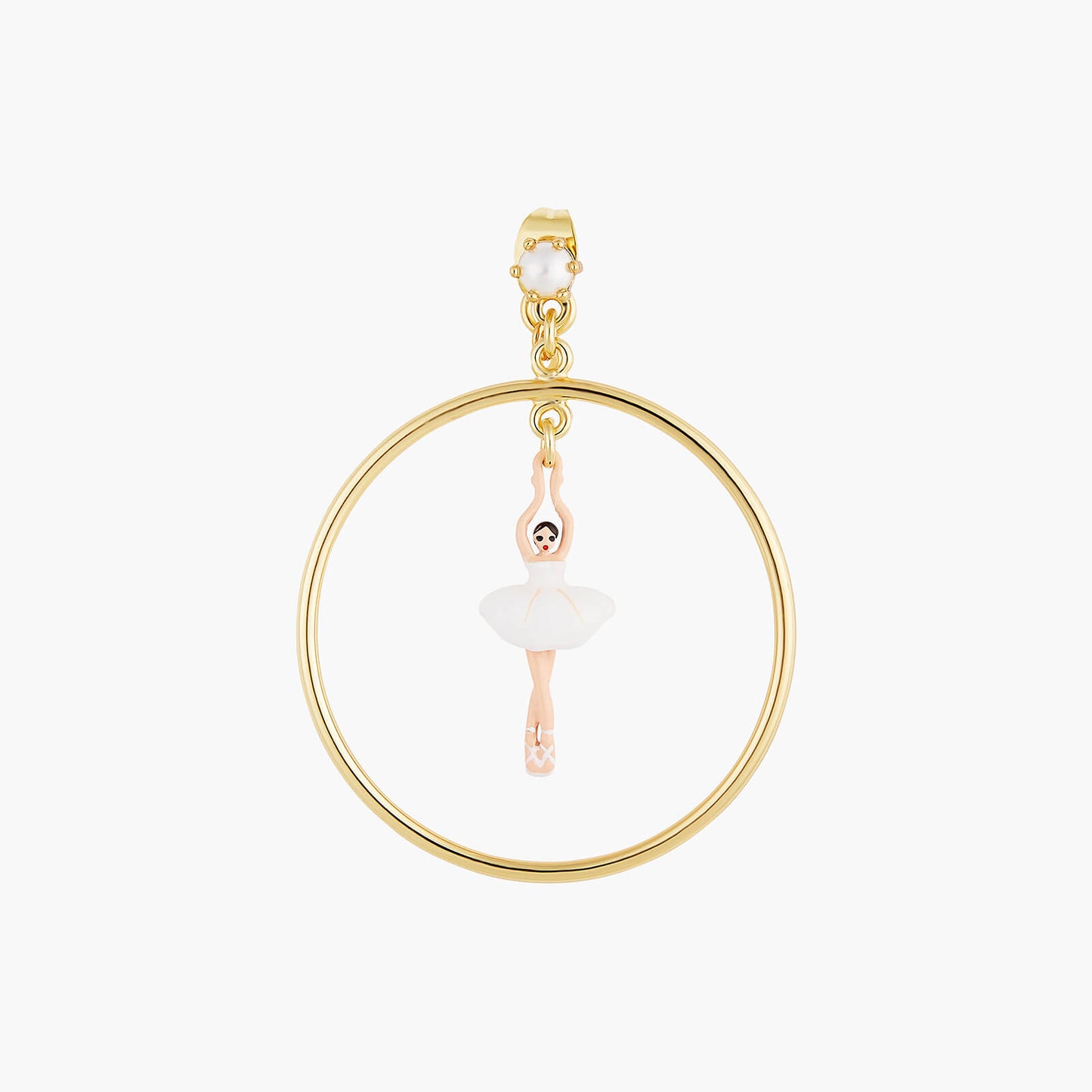 Mini Pas De Deux Blanc Earrings