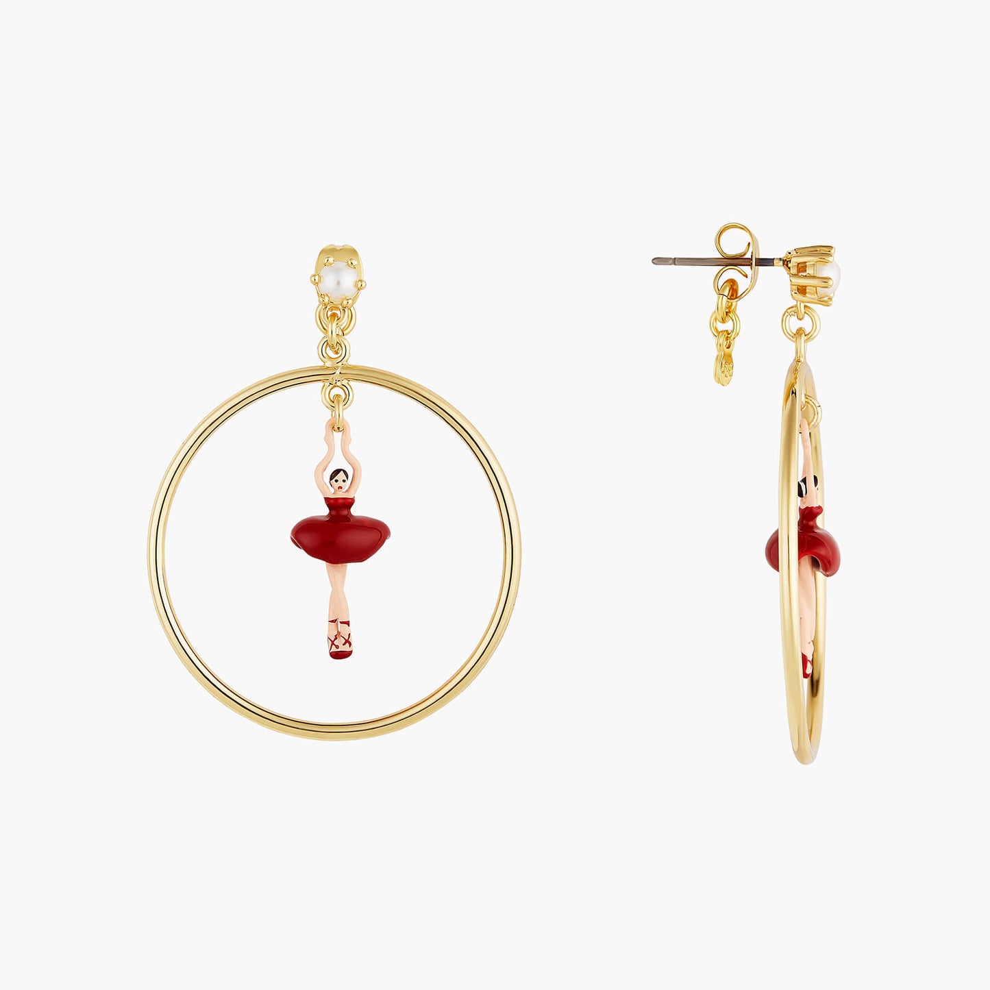 Mini Pas De Deux Rouge Earrings