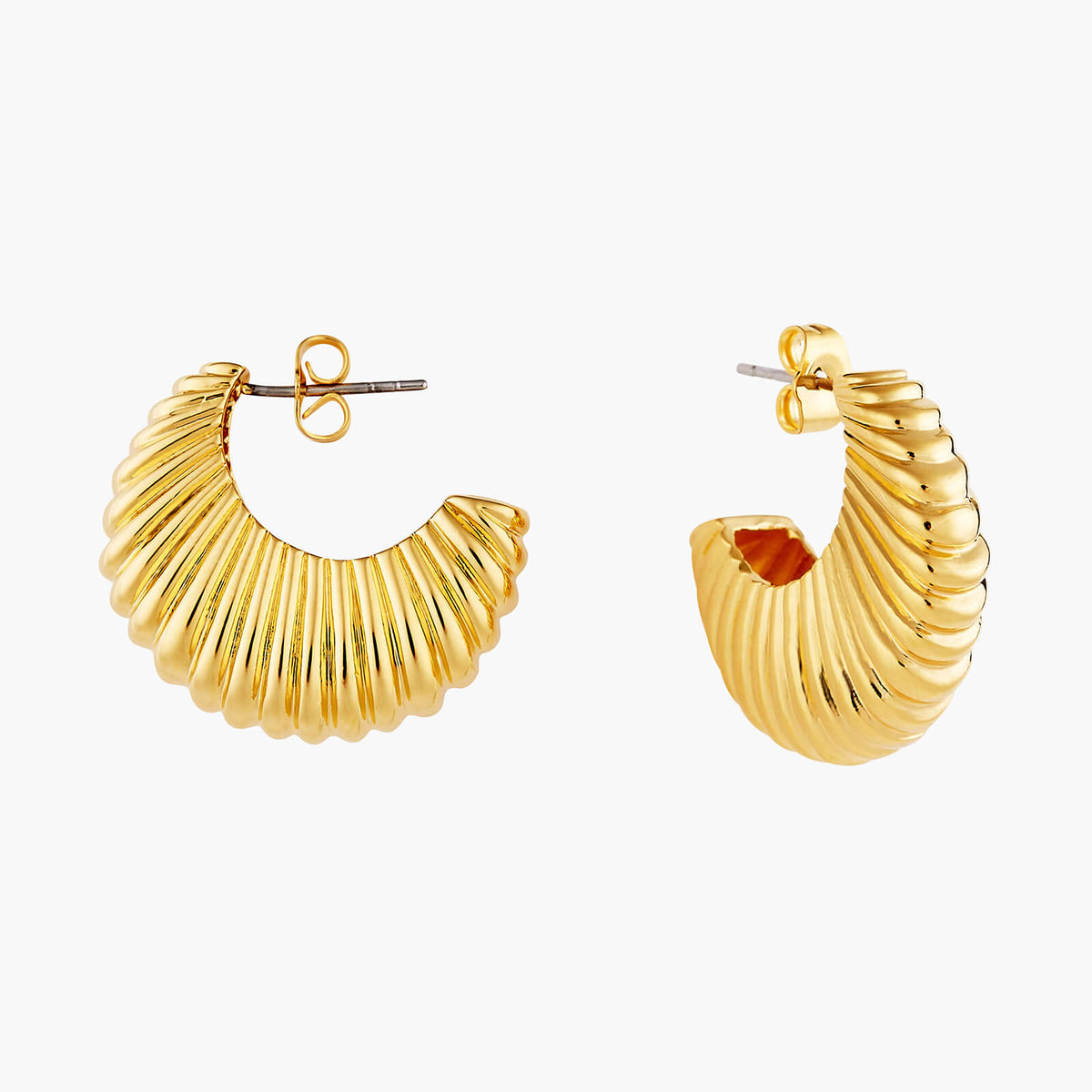 Gadroon Pattern Hoop Earrings | AOMI1021