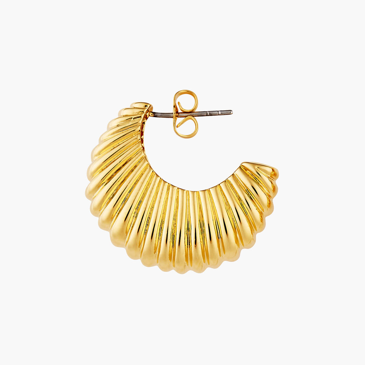 Gadroon Pattern Hoop Earrings | AOMI1021