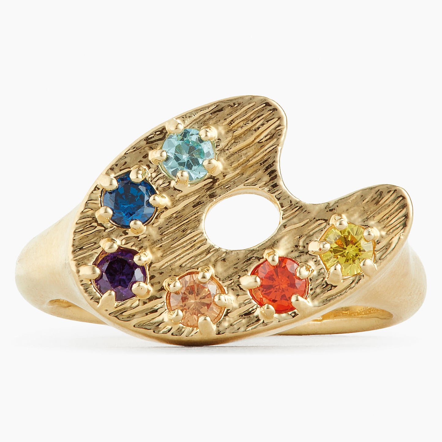 Paint Palette Solitaire Ring | APIP6011
