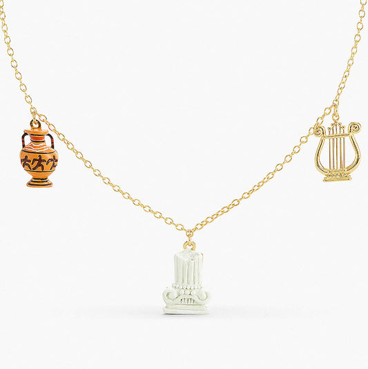 Amphora, Column And Lyre Long Necklace | APPD3091