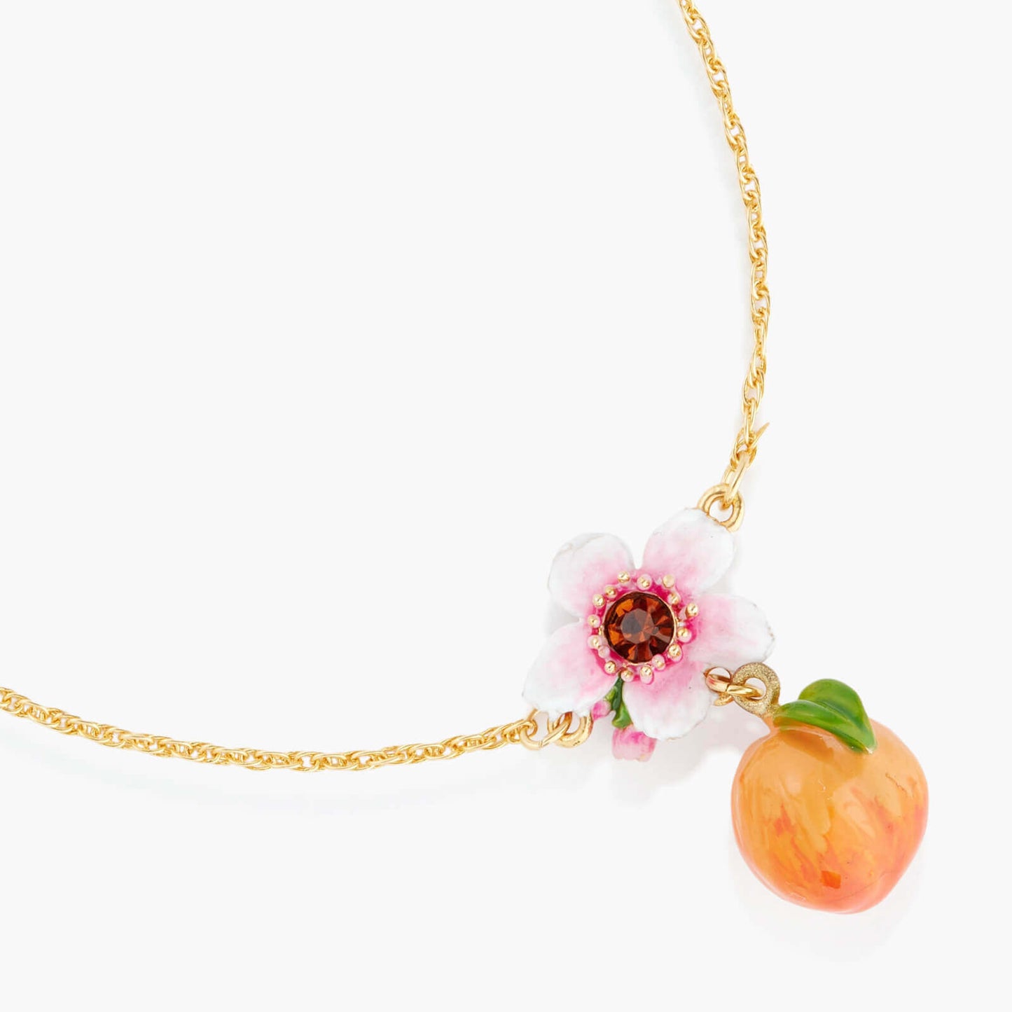 Apricot And Flower Dangling Charm Fine Bracelet | APVE2021