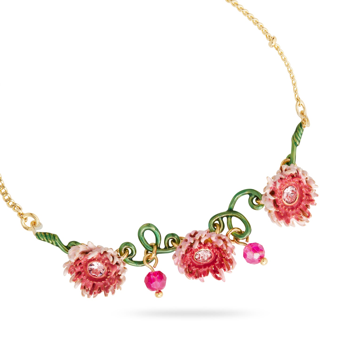 Chrysanthemum And Stem Fine Bracelet