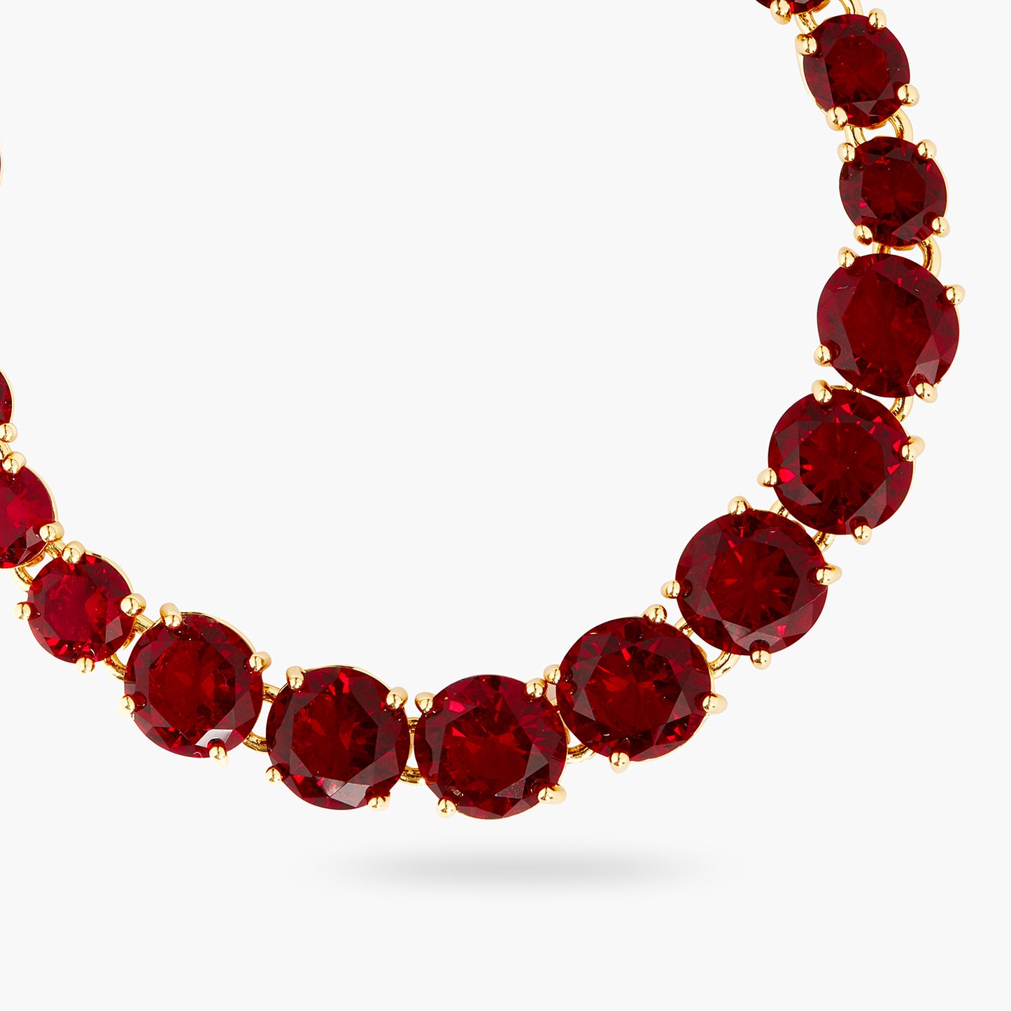 Garnet Red Diamantine Luxurious One Row Bracelet | AQLD2521