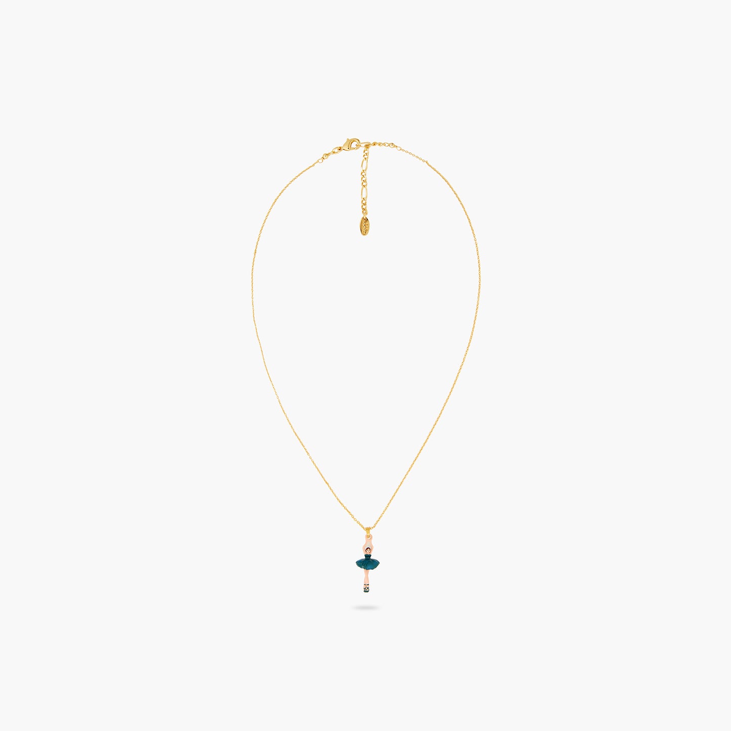 Mini Ballerina Prussian Blue Pendant Necklace | AQMDD3011