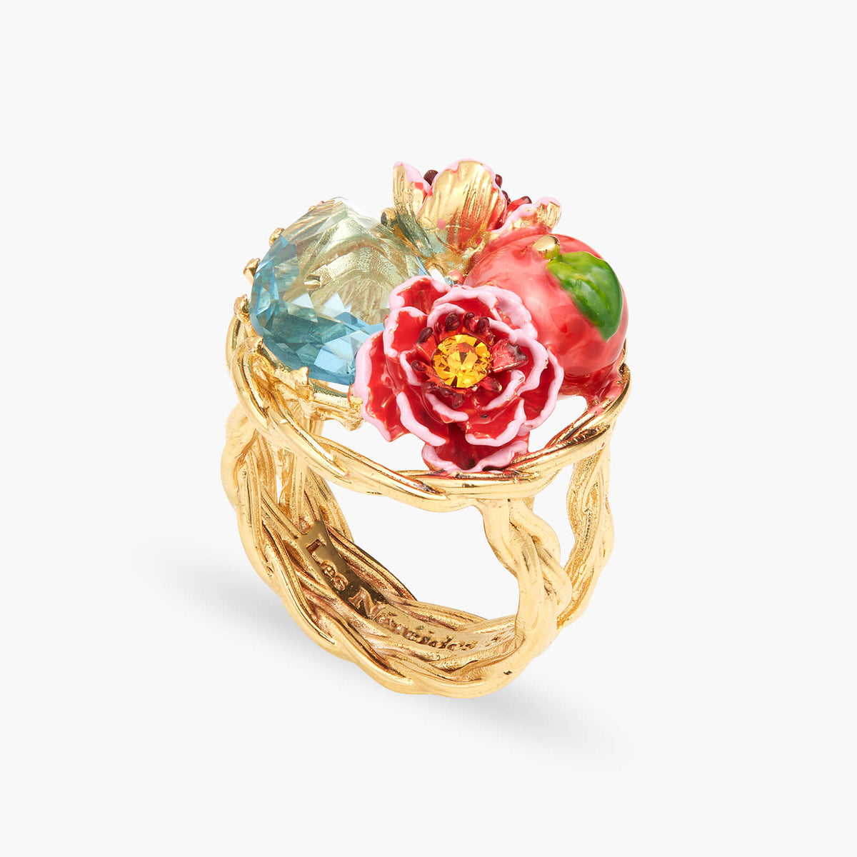 Peach And Peach Blossom Cocktail Ring | AQVT6031