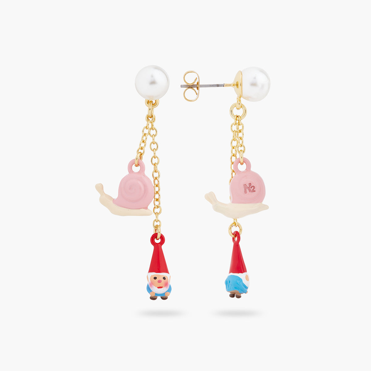 Garden Gnome And Snail Earrings | ARCP1051