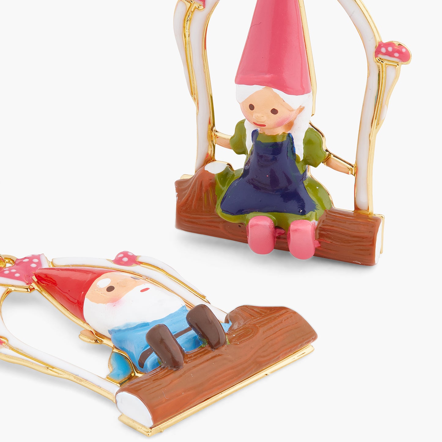 Garden Gnome Couple Asymmetrical Earrings | ARCP1081