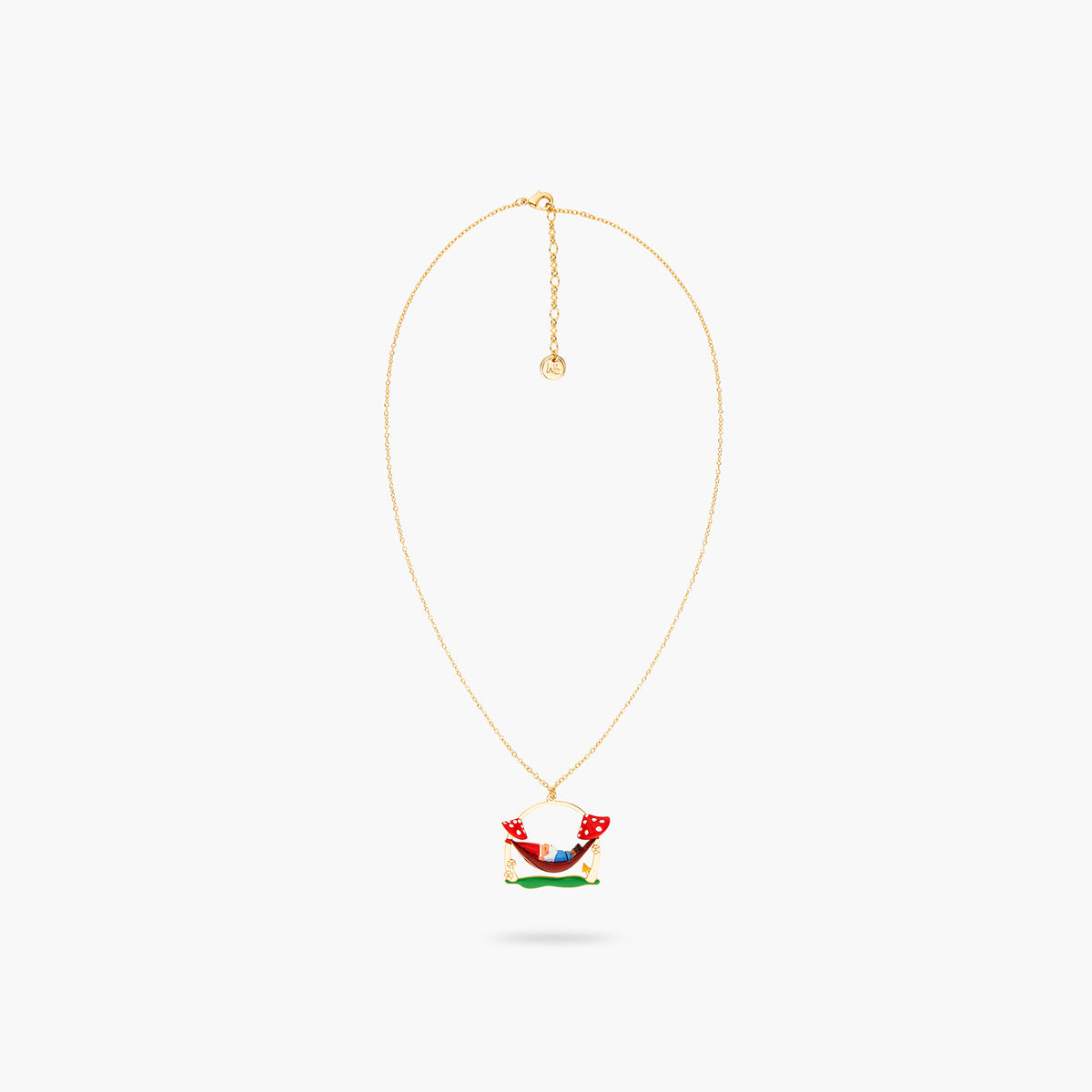 Garden Gnome And Hamac Pendant Necklace | ARCP3021
