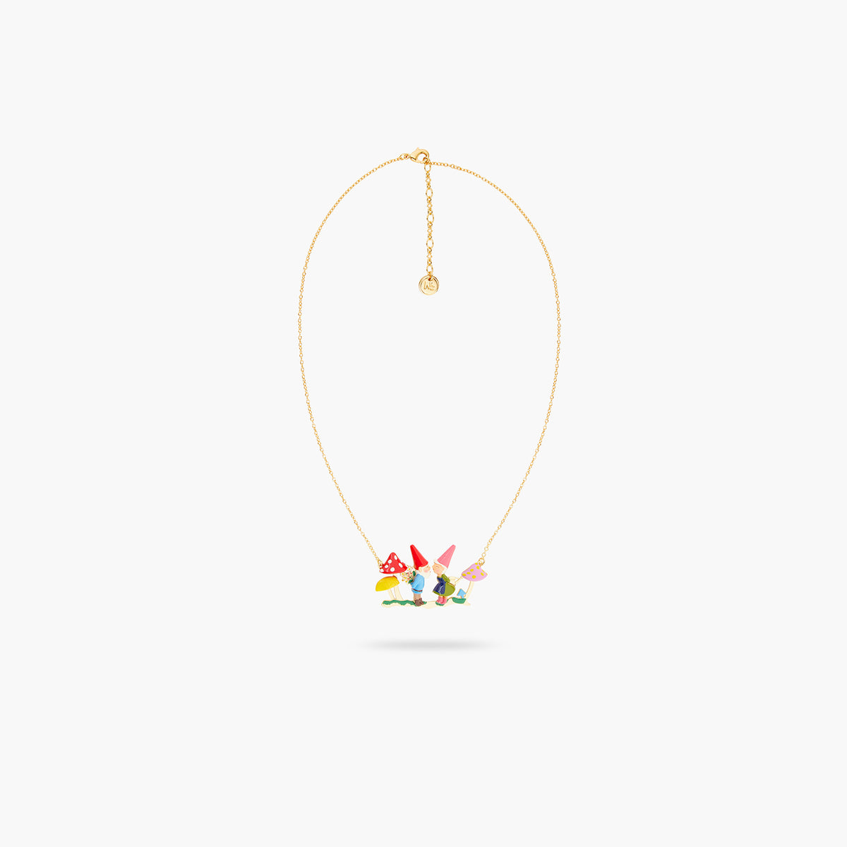Garden Gnome Couple And Presents Statement Necklace | ARCP3071