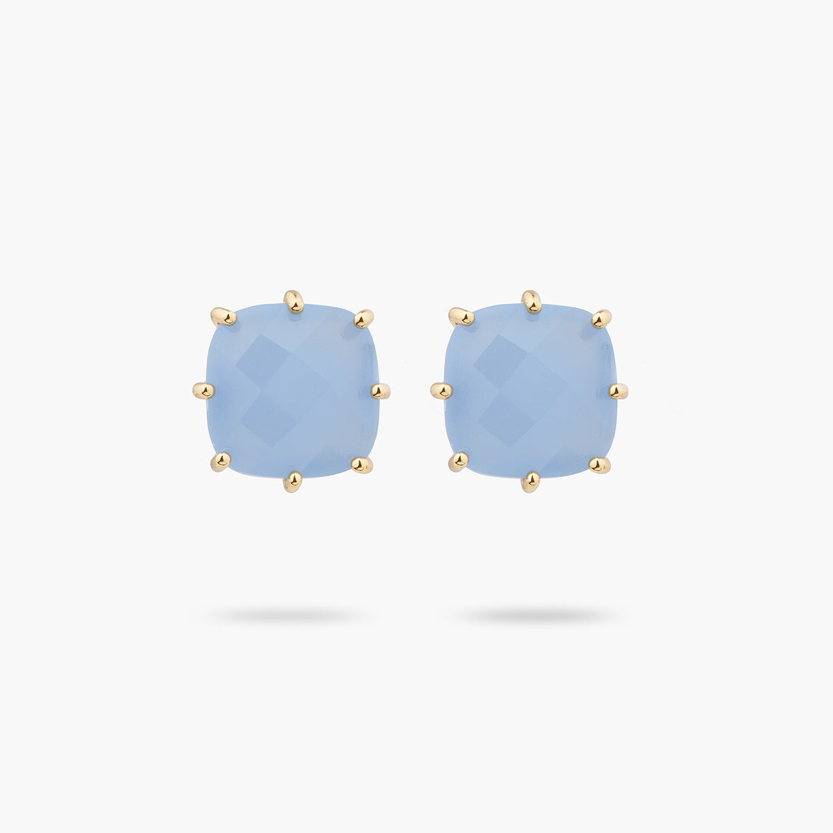 Sky Blue Diamantine Square Stone Earrings | arld1011