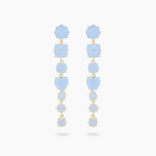 Sky Blue Diamantine 7 Stone Earrings | ARLD1211