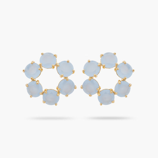 Sky Blue Diamantine 6 Stone Earrings | ARLD1421
