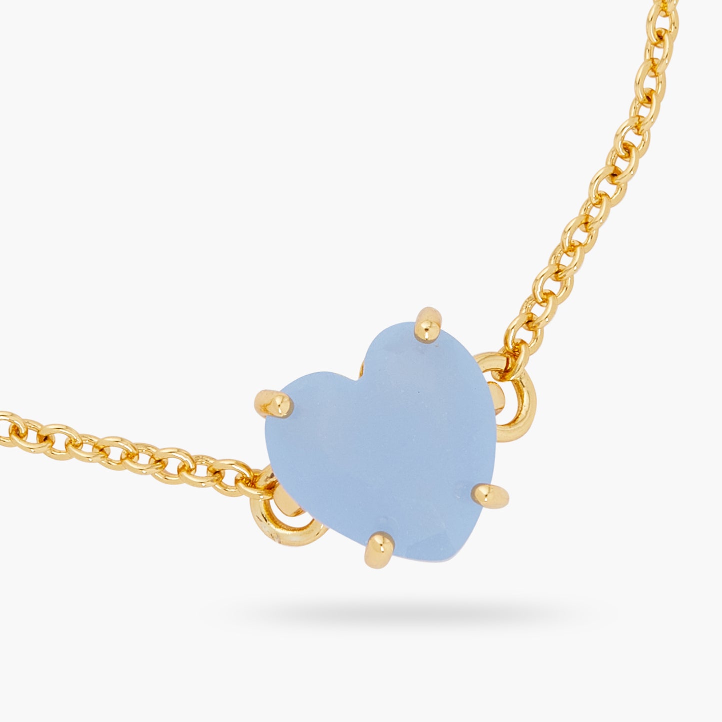 Sky Blue Diamantine Heart Fine Bracelet | ARLD2531
