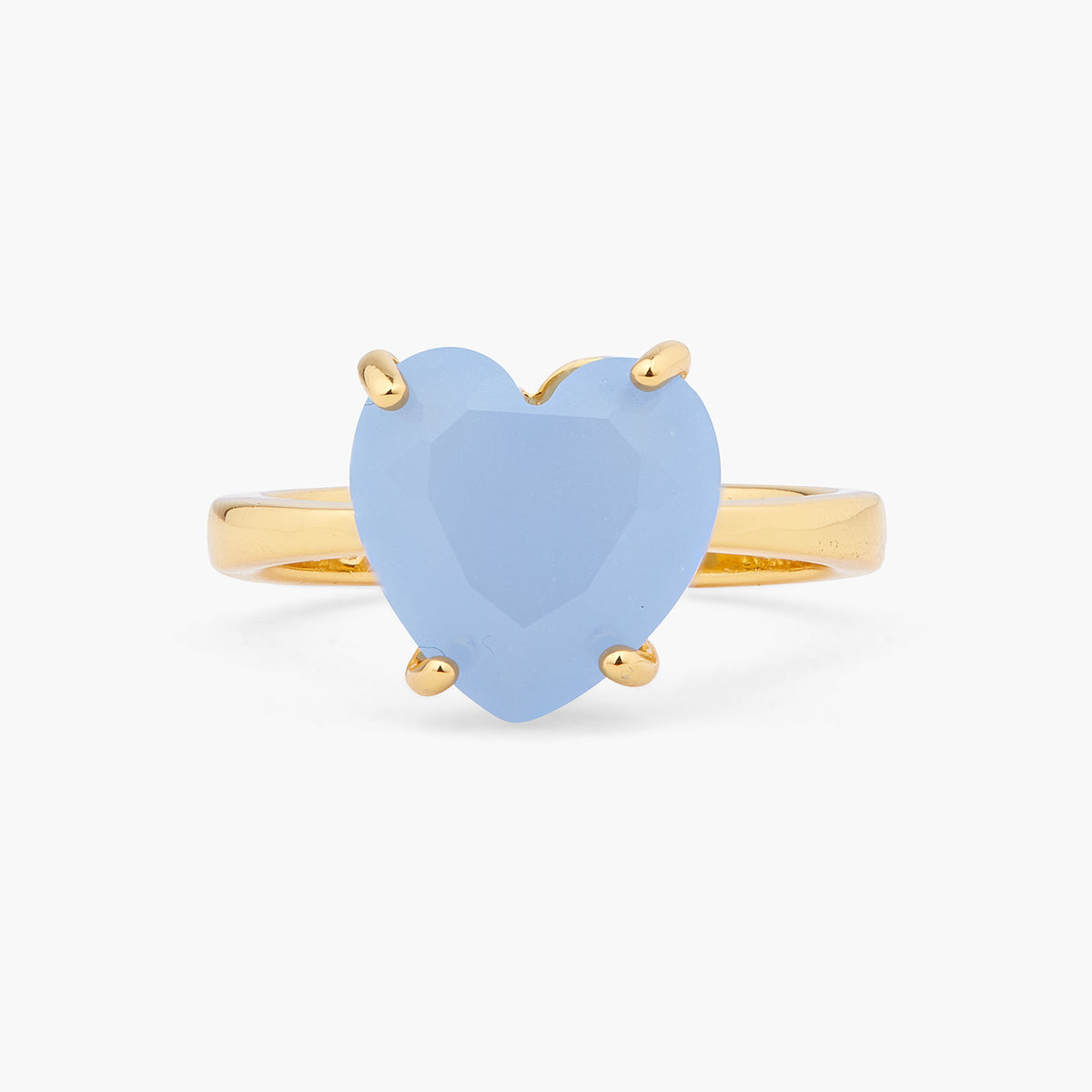 Sky Blue Diamantine Heart Solitaire Ring | ARLD6171