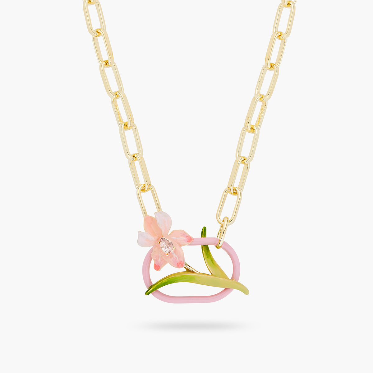 Powder Pink Iris Choker Necklace | ARMF3091