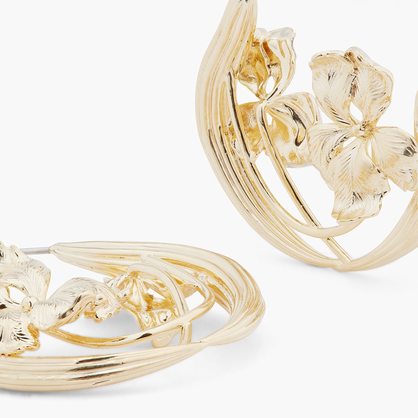 Gold Iris Hoop Earrings | ARNF1021