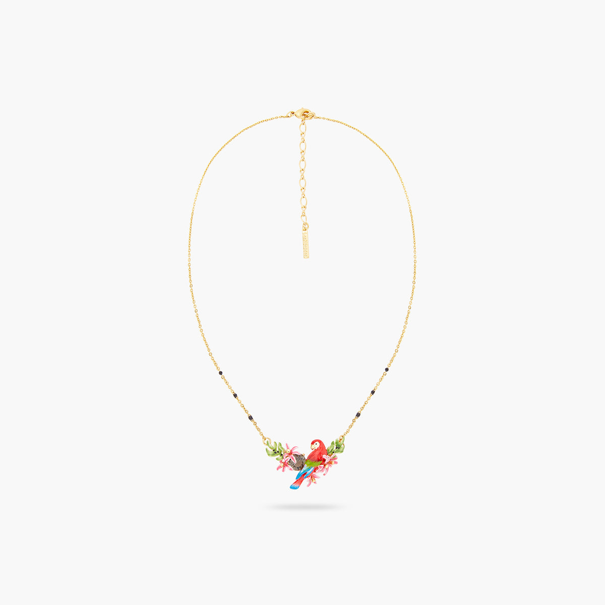 Parrot And Exotic Flower Statement Necklace | ARPA3011