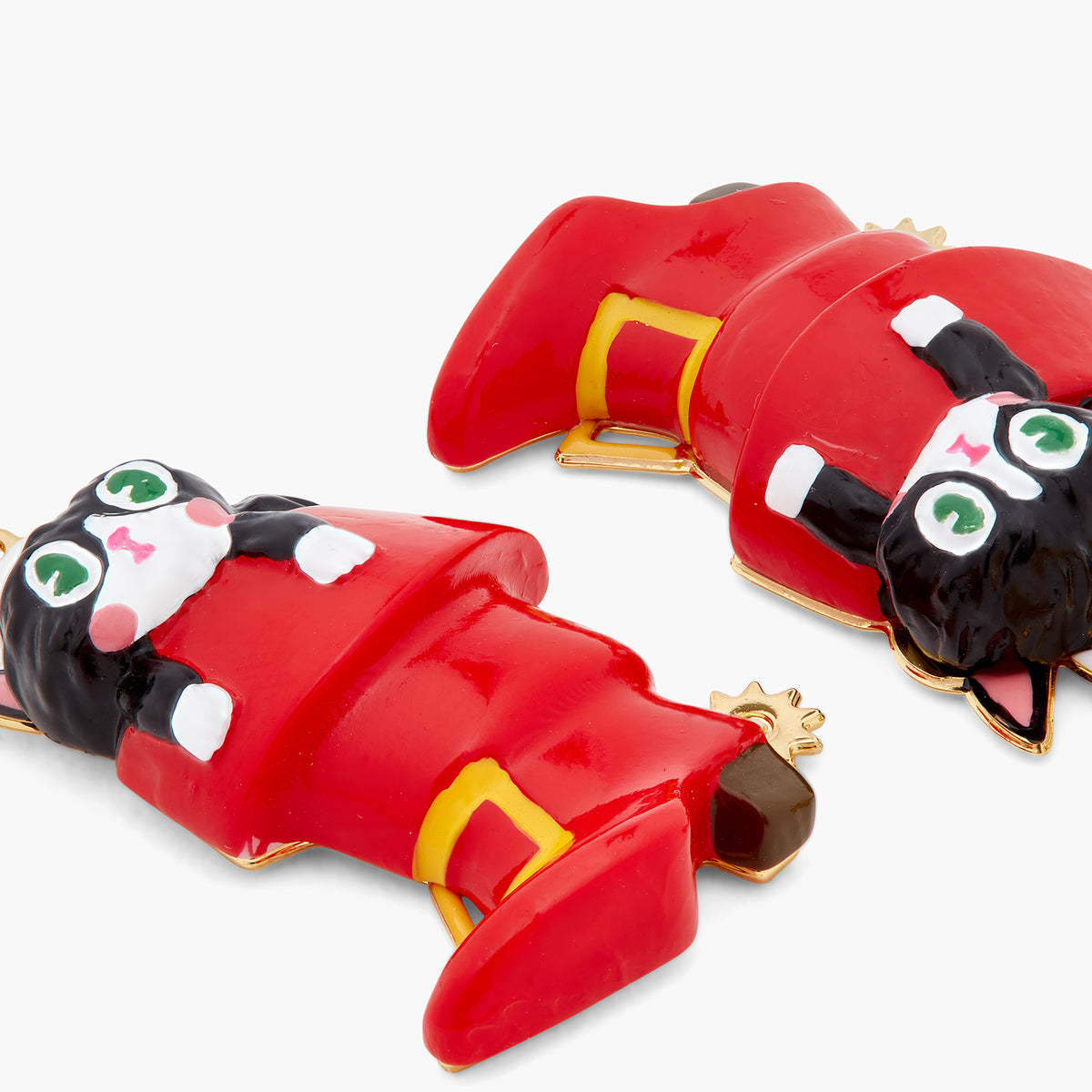 Charming Cat In A Red Boot Earrings | ASCC1031