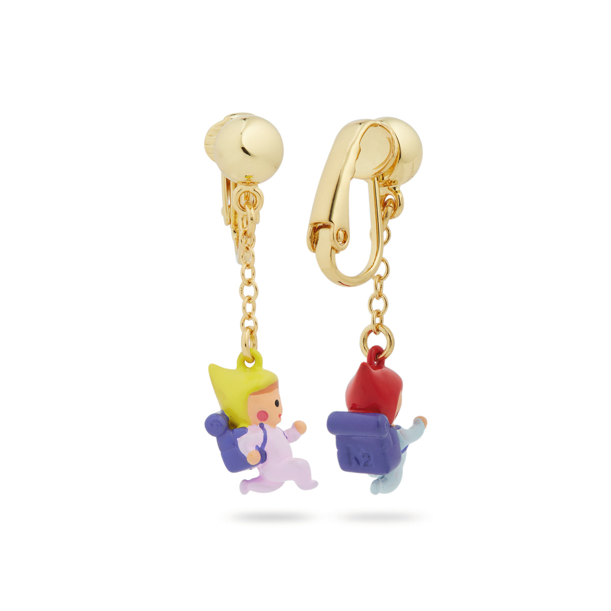 Hiking Young Garden Gnome Earrings | ascp1051