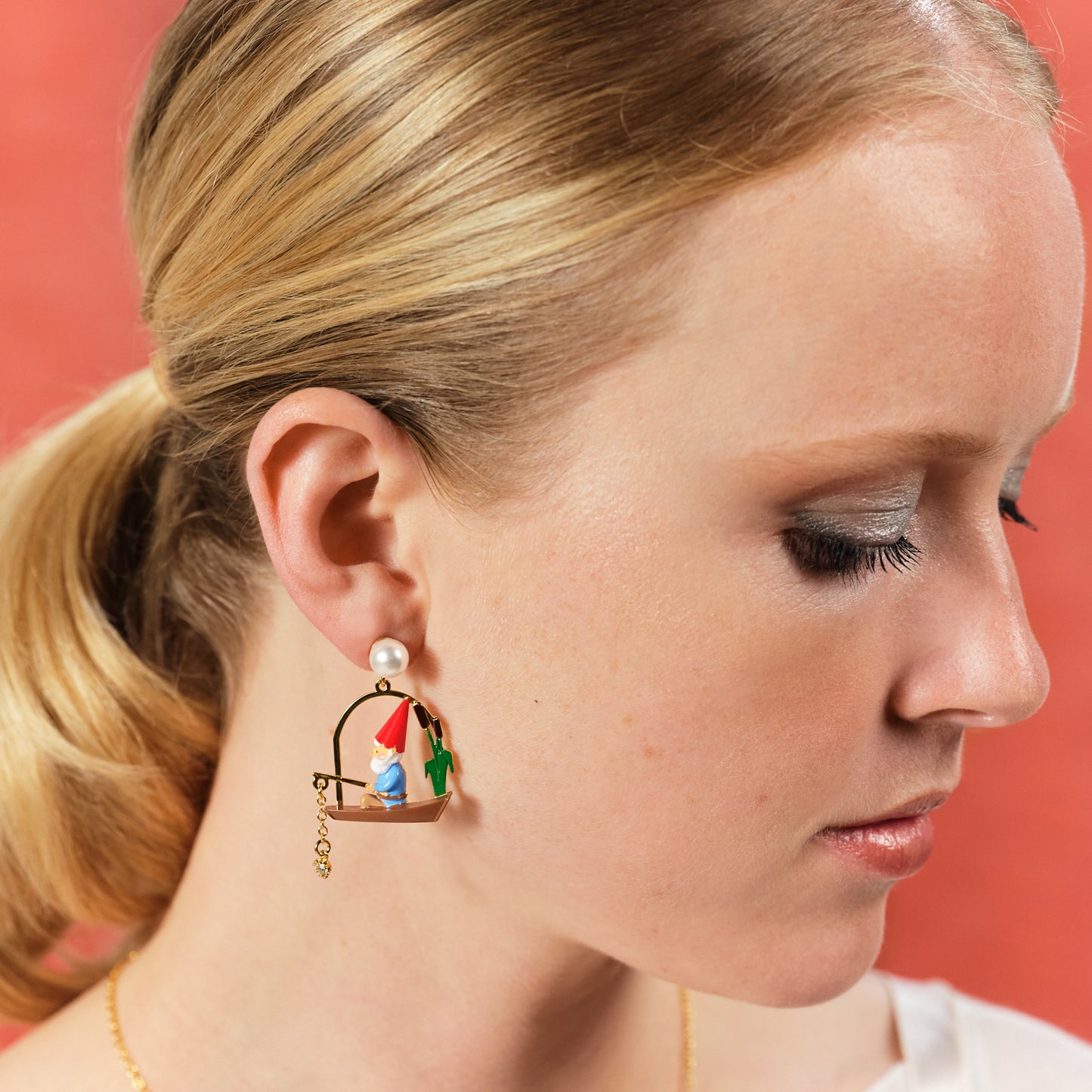 Fishing Garden Gnome Earrings | ascp1061