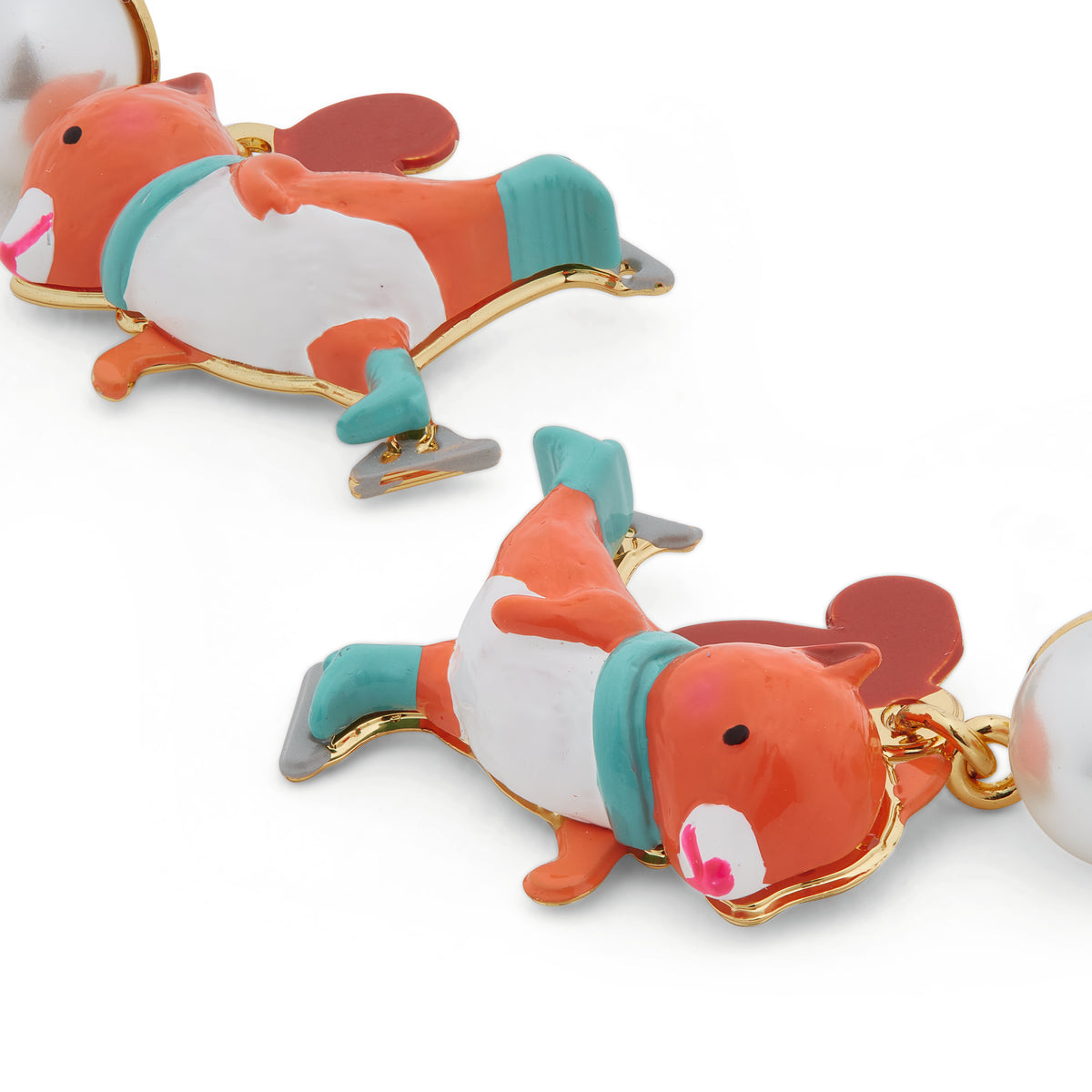 Ice Skating Squirrel Earrings | ascp1081