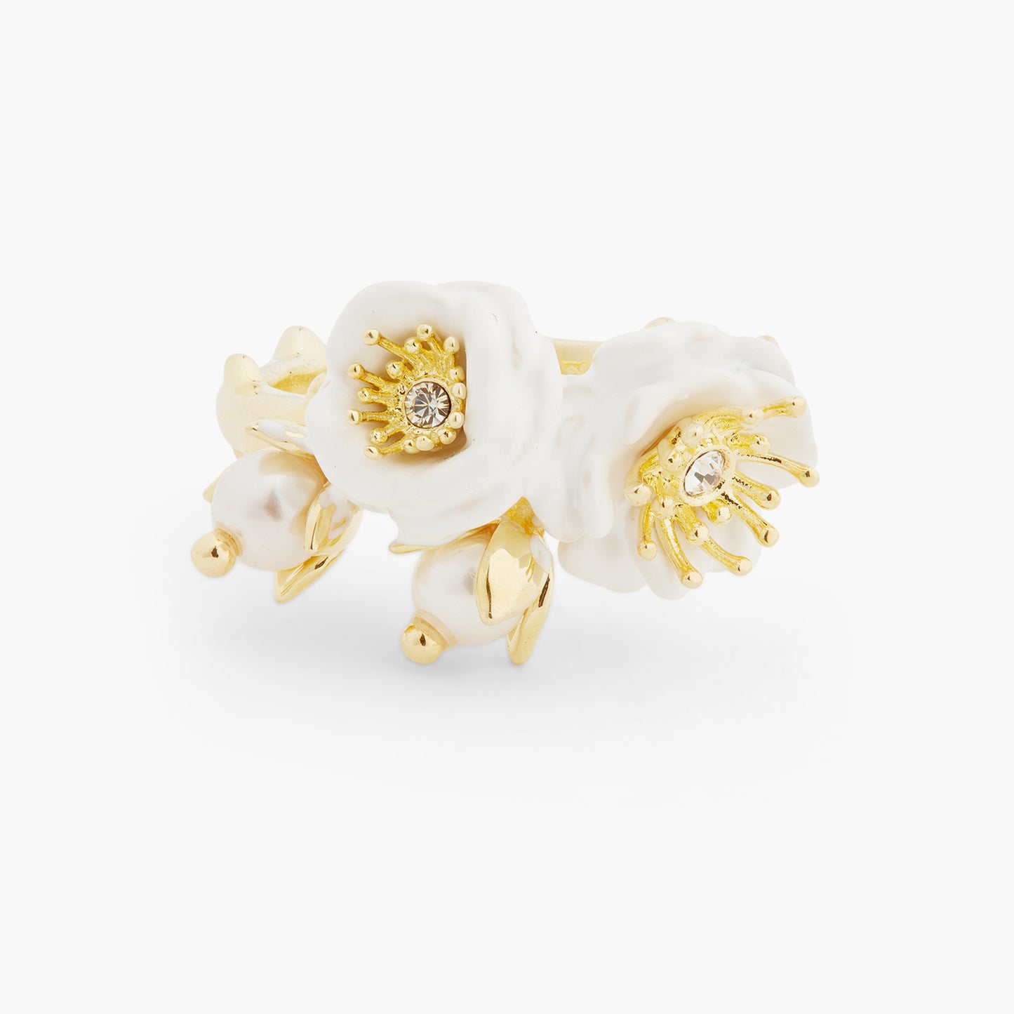 White Roses And Pearl Ring | aset6041