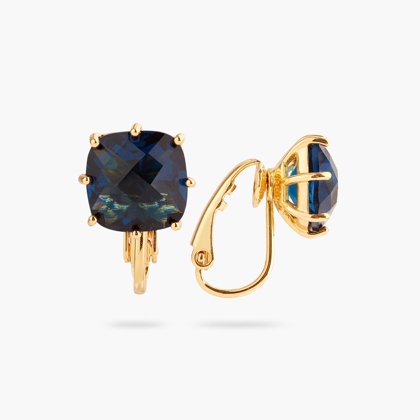 Ocean Blue Diamantine Square Stone Earrings | ASLD1011