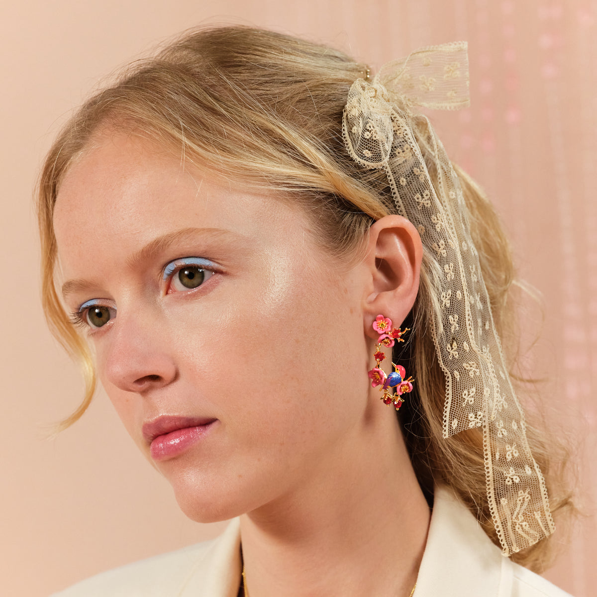 Kingfisher And Plum Blossom Earrings | aspl1011