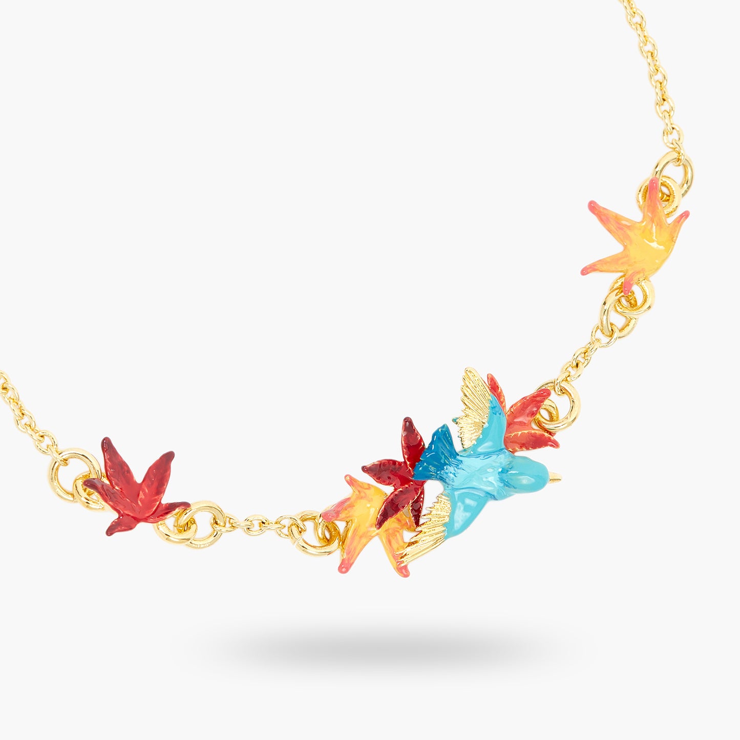 Kingfisher And Maple Leaf Fine Bracelet | aspl2011