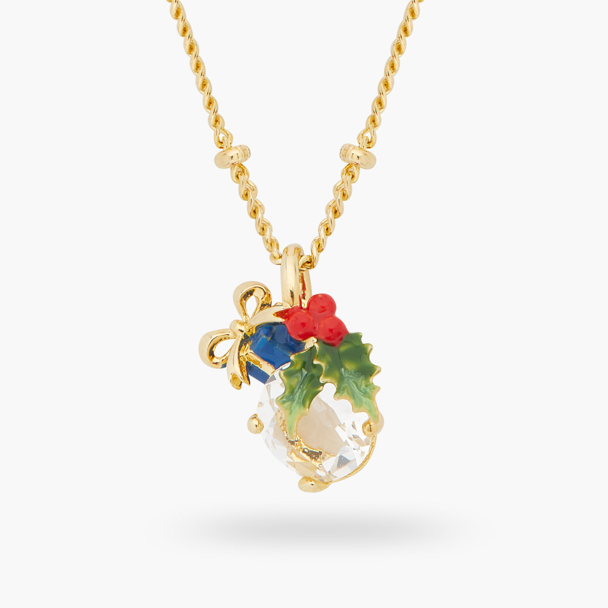 Faceted Crystal And Christmas Gift Pendant Necklace | ASPS3031