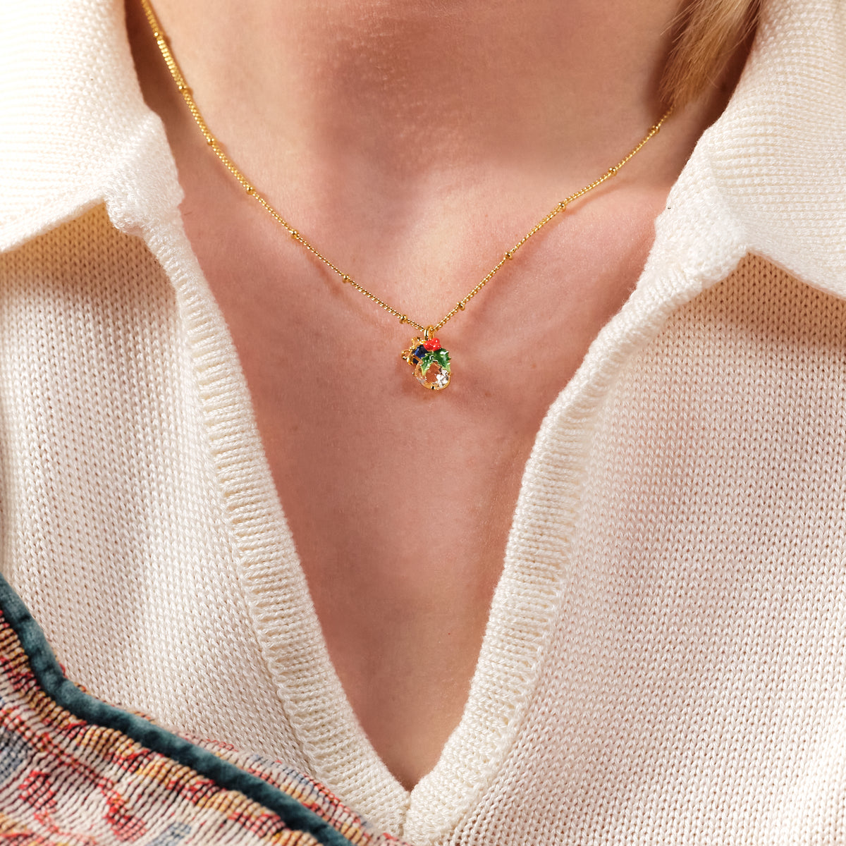 Faceted Crystal And Christmas Gift Pendant Necklace | ASPS3031