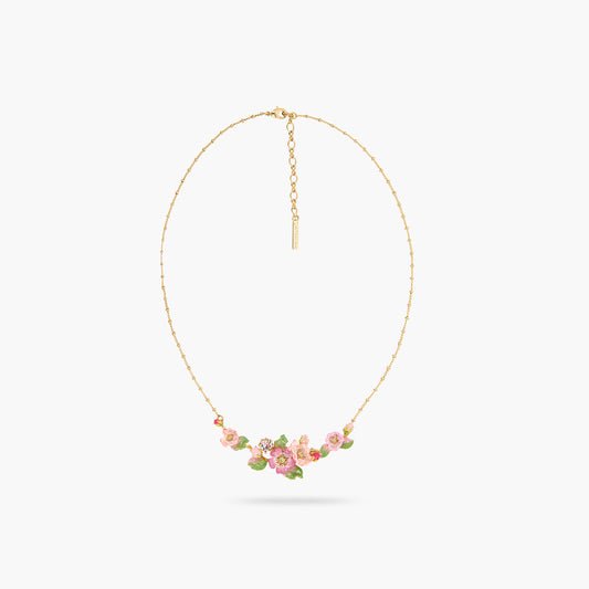 Wild Rose And Rosebush Leaf Statement Necklace | ASRF3011